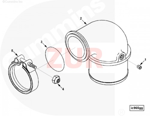 Патрубок воздушный 6ISBe (ОРИГИНАЛ) (О+) (5473804) 3918685