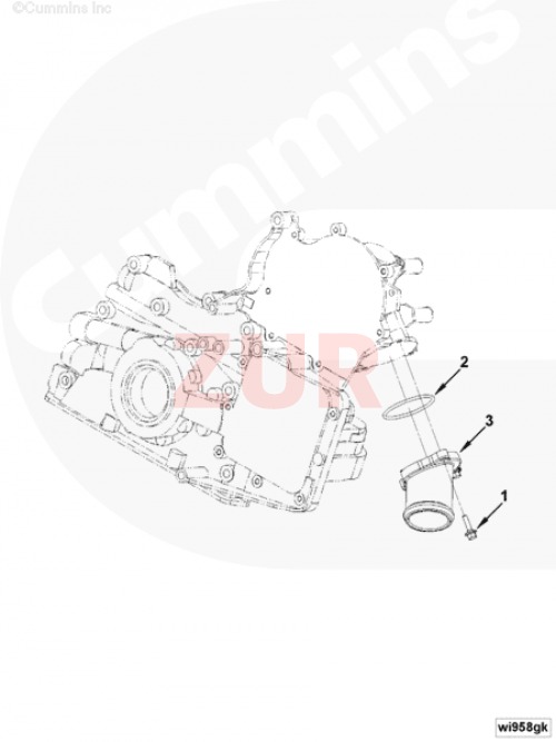 Патрубок входной водяной ISF2.8 (Оригинал) 5270241 5270241